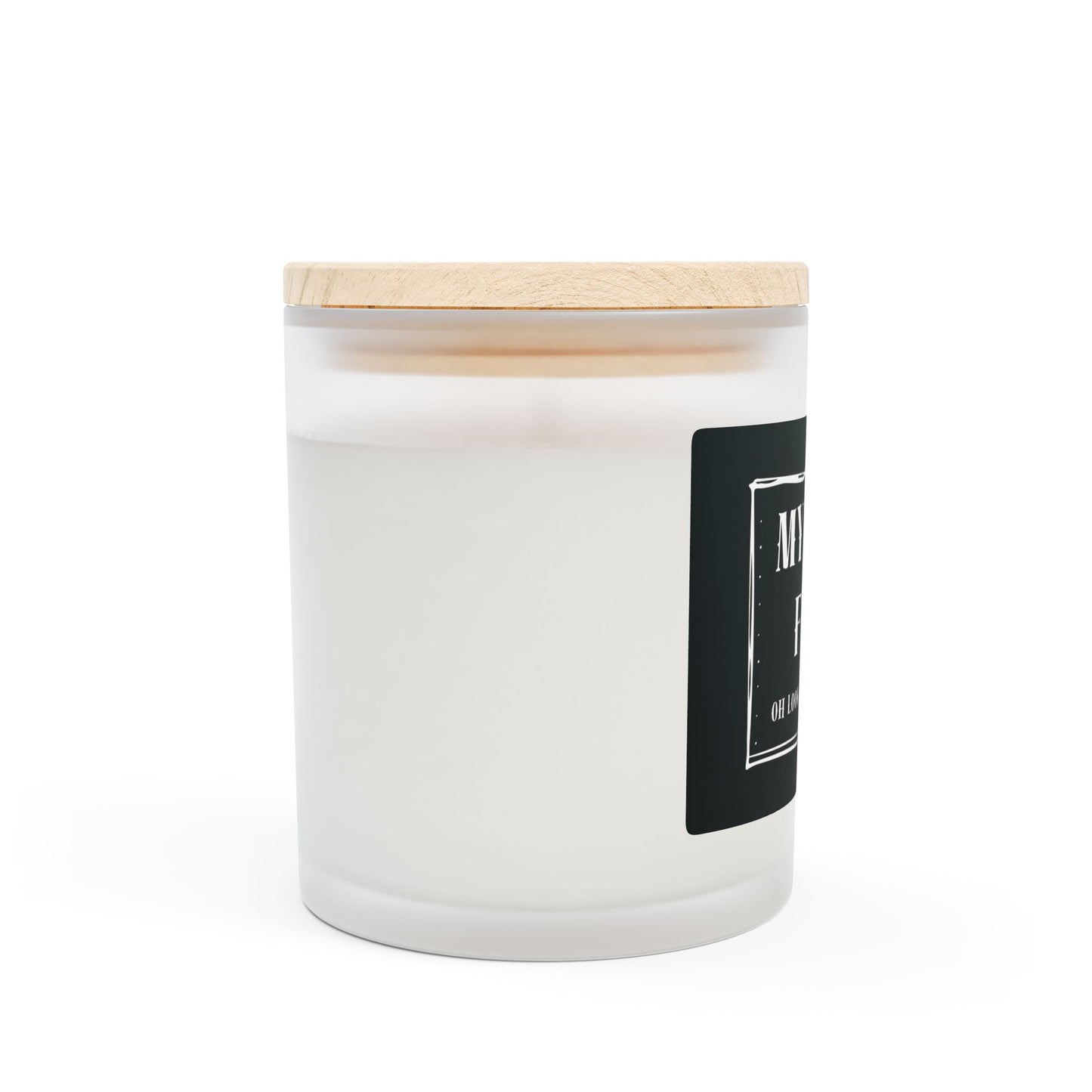 Last F*ck Frosted Glass Wooden Wick Candle, 11oz