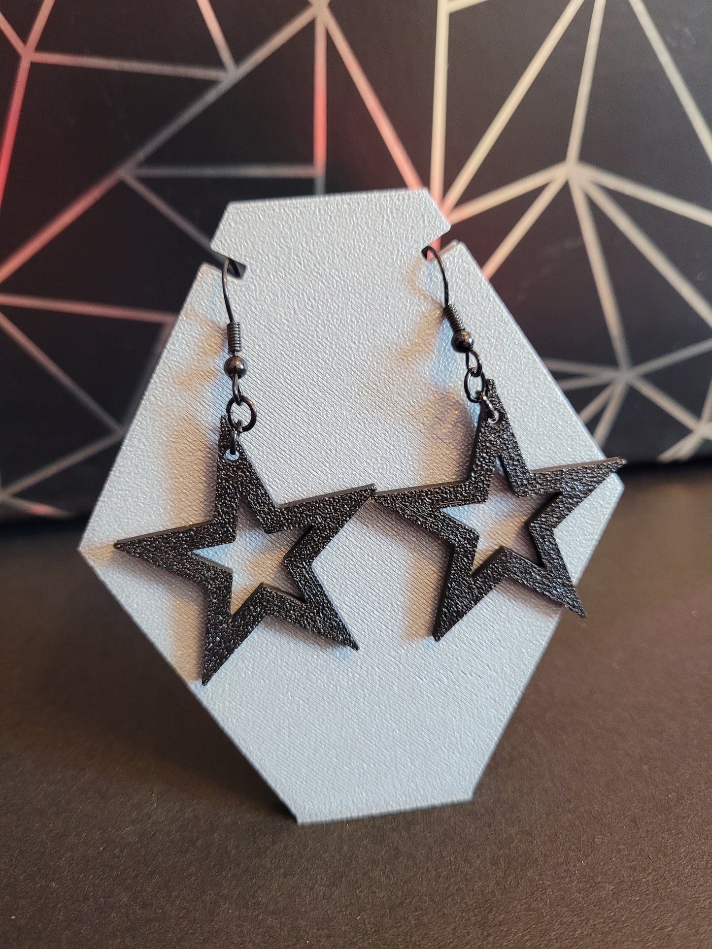 Black Star Earrings