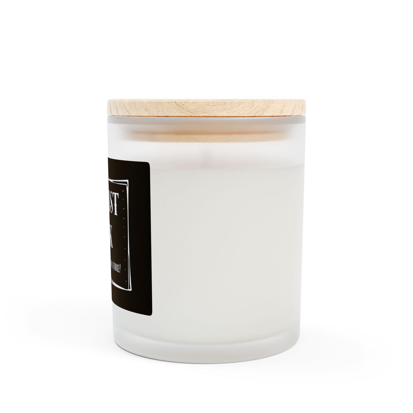 Last F*ck Frosted Glass Wooden Wick Candle, 11oz